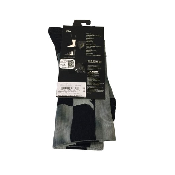 UA Under Armour Project Rock Playmaker Training Crew Fisher Green Black Size 8-1 - Picture 3 of 3